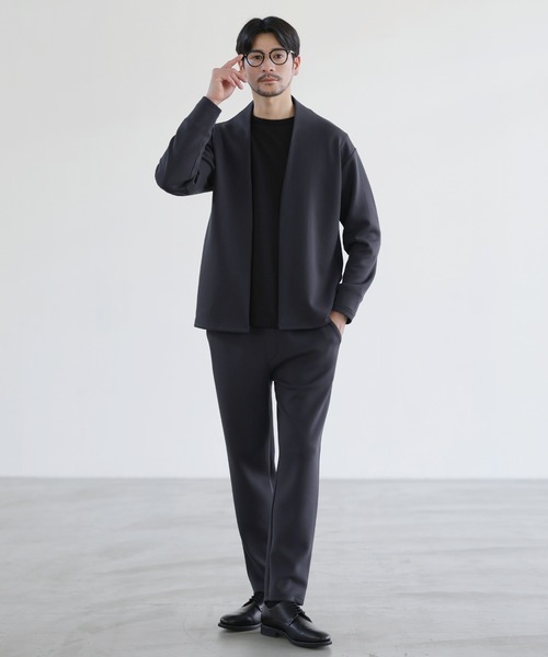 SPU(スプ)の「鹿の子クルーネックロングTシャツ(Tシャツ/カットソー・メンズ・杢グレー/ブラック/チャコール・S/M/L/XL)」の7枚目の写真