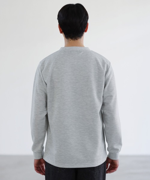 SPU(スプ)の「鹿の子クルーネックロングTシャツ(Tシャツ/カットソー・メンズ・杢グレー/ブラック/チャコール・S/M/L/XL)」の22枚目の写真