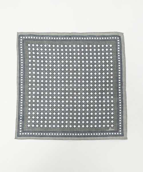 UNITED ARROWS(ユナイテッドアローズ)の「<molteni>サークル ポケットチーフ(ポケットチーフ・メンズ・オリーブ/ダークグレー・FREE)」の3枚目の写真