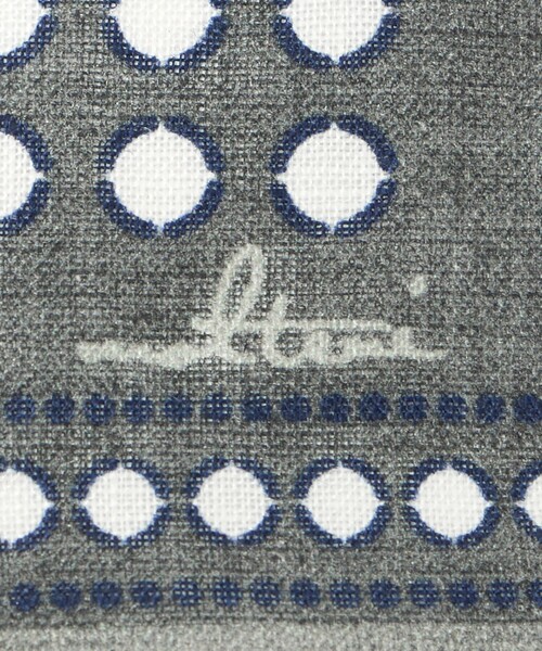 UNITED ARROWS(ユナイテッドアローズ)の「<molteni>サークル ポケットチーフ(ポケットチーフ・メンズ・オリーブ/ダークグレー・FREE)」の5枚目の写真