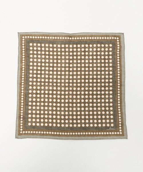 UNITED ARROWS(ユナイテッドアローズ)の「<molteni>サークル ポケットチーフ(ポケットチーフ・メンズ・オリーブ/ダークグレー・FREE)」の7枚目の写真