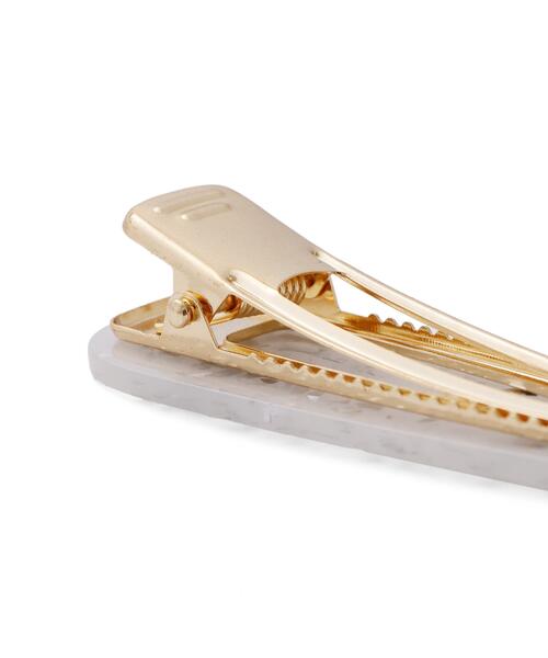 EDIT COLOGNE（エディットコロン）の「ヘアクリップ（バレッタ/ヘアクリップ・レディース・ベージュ/ホワイト/ピンク・ﾌﾘ-）」の5枚目の写真
