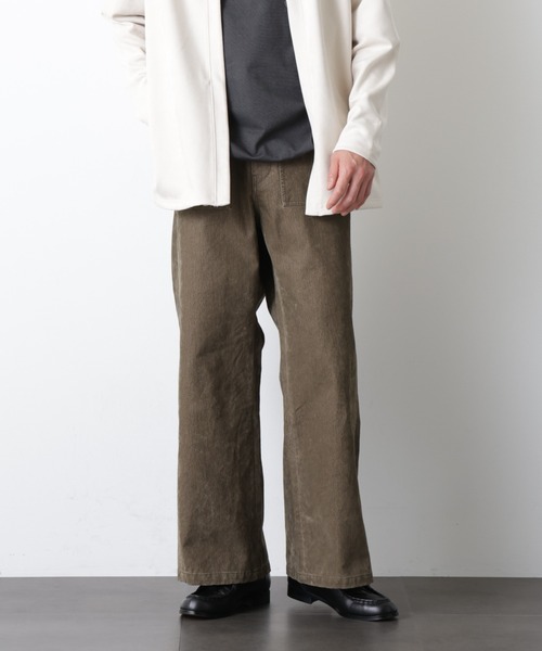 NANO universe（ナノユニバース）の「フロッキーチノ ベイカーパンツ（チノパンツ・メンズ・ホワイト/カーキ・S/L/M）」の3枚目の写真