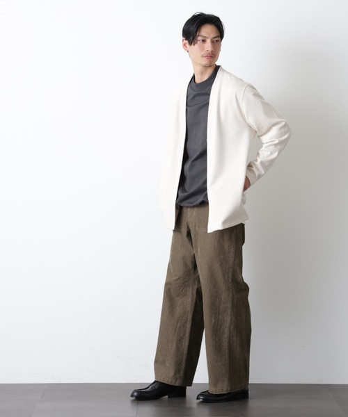 NANO universe（ナノユニバース）の「フロッキーチノ ベイカーパンツ（チノパンツ・メンズ・ホワイト/カーキ・S/L/M）」の8枚目の写真