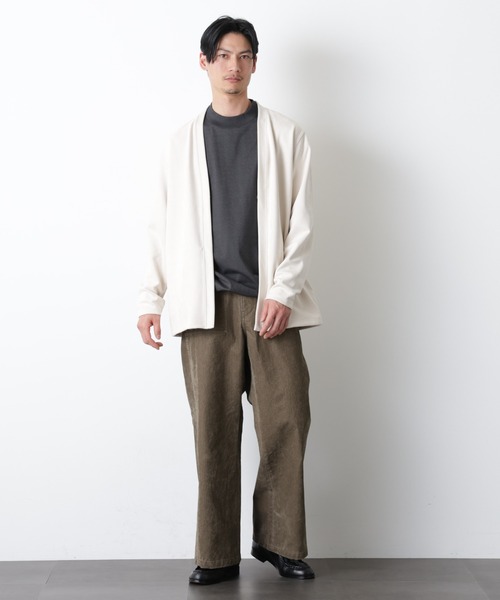 NANO universe（ナノユニバース）の「フロッキーチノ ベイカーパンツ（チノパンツ・メンズ・ホワイト/カーキ・S/L/M）」の4枚目の写真