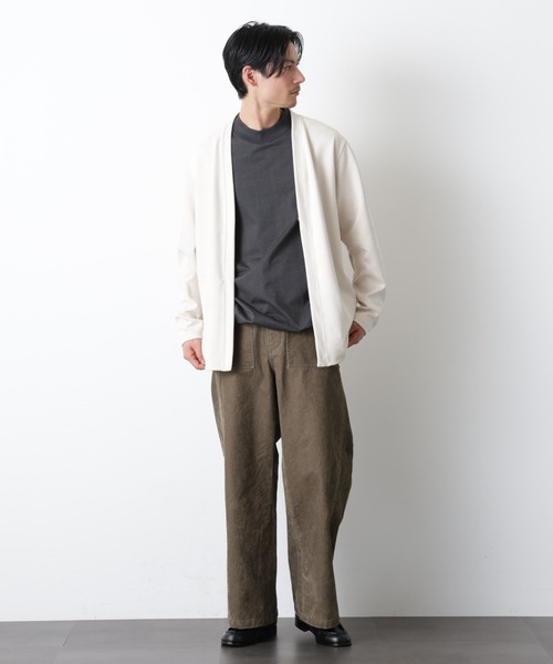 NANO universe（ナノユニバース）の「フロッキーチノ ベイカーパンツ（チノパンツ・メンズ・ホワイト/カーキ・S/L/M）」の6枚目の写真