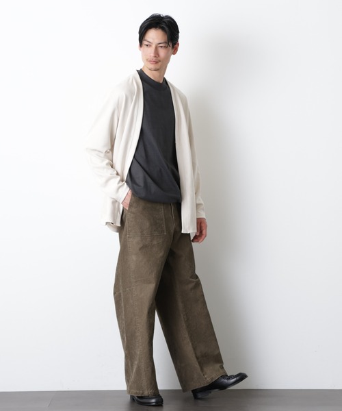 NANO universe（ナノユニバース）の「フロッキーチノ ベイカーパンツ（チノパンツ・メンズ・ホワイト/カーキ・S/L/M）」の7枚目の写真
