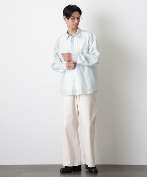 NANO universe（ナノユニバース）の「フロッキーチノ ベイカーパンツ（チノパンツ・メンズ・ホワイト/カーキ・S/L/M）」の12枚目の写真