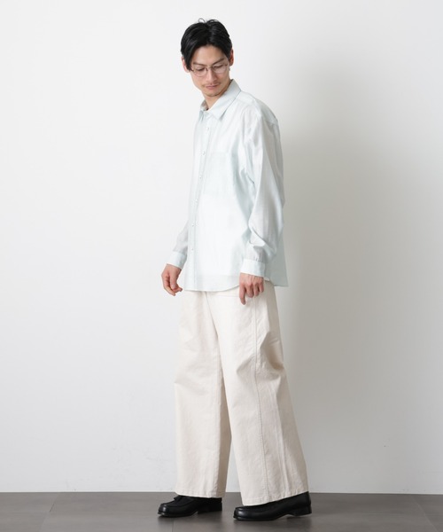 NANO universe（ナノユニバース）の「フロッキーチノ ベイカーパンツ（チノパンツ・メンズ・ホワイト/カーキ・S/L/M）」の14枚目の写真