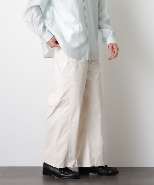 NANO universe（ナノユニバース）の「フロッキーチノ ベイカーパンツ（チノパンツ・メンズ・ホワイト/カーキ・S/L/M）」の10枚目の写真