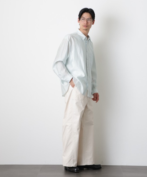 NANO universe（ナノユニバース）の「フロッキーチノ ベイカーパンツ（チノパンツ・メンズ・ホワイト/カーキ・S/L/M）」の13枚目の写真