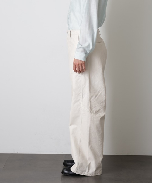 NANO universe（ナノユニバース）の「フロッキーチノ ベイカーパンツ（チノパンツ・メンズ・ホワイト/カーキ・S/L/M）」の17枚目の写真