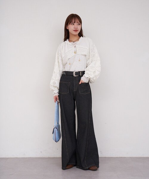 CIAOPANIC（チャオパニック）の「【She desires...】フード付きレースボレロ（シャツ/ブラウス・レディース・ホワイト・ONE SIZE）」の15枚目の写真