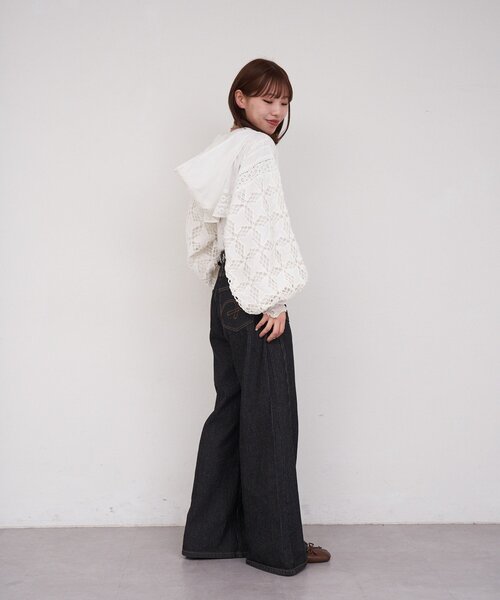 CIAOPANIC（チャオパニック）の「【She desires...】フード付きレースボレロ（シャツ/ブラウス・レディース・ホワイト・ONE SIZE）」の14枚目の写真