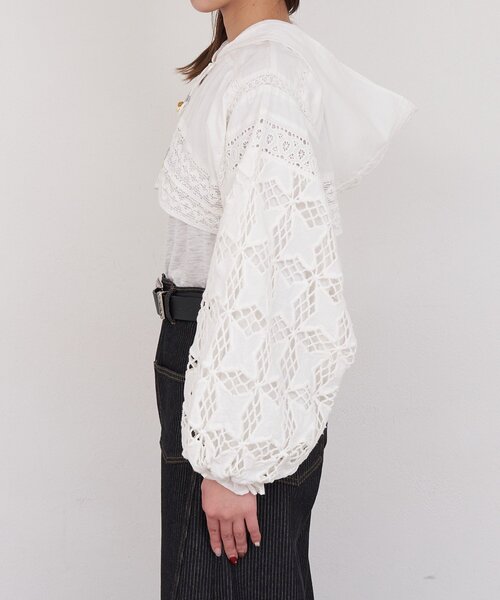 CIAOPANIC（チャオパニック）の「【She desires...】フード付きレースボレロ（シャツ/ブラウス・レディース・ホワイト・ONE SIZE）」の11枚目の写真
