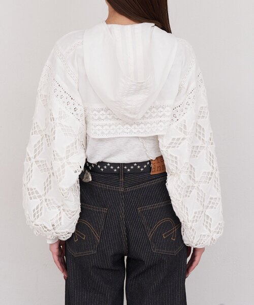 CIAOPANIC（チャオパニック）の「【She desires...】フード付きレースボレロ（シャツ/ブラウス・レディース・ホワイト・ONE SIZE）」の10枚目の写真