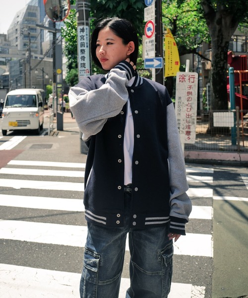 PRO CLUB (プロクラブ)の「【PROCLUB/プロクラブ】【裏起毛素材で保湿性抜群◎】VARSITY BASEBALL FLEECE JACKET ヘビーウェイトスウェットベースボールフリースジャケット PCB124(スタジャン・メンズ・ブラック/スミクロ/ネイビー・LARGE/MEDIUM/X-LARGE)」の19枚目の写真