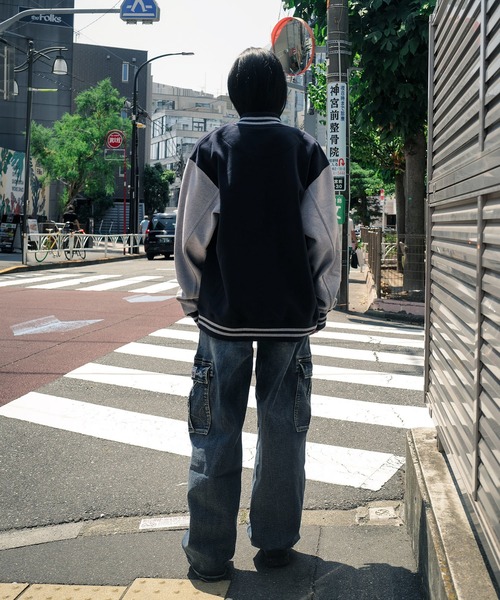 PRO CLUB (プロクラブ)の「【PROCLUB/プロクラブ】【裏起毛素材で保湿性抜群◎】VARSITY BASEBALL FLEECE JACKET ヘビーウェイトスウェットベースボールフリースジャケット PCB124(スタジャン・メンズ・ブラック/スミクロ/ネイビー・LARGE/MEDIUM/X-LARGE)」の21枚目の写真
