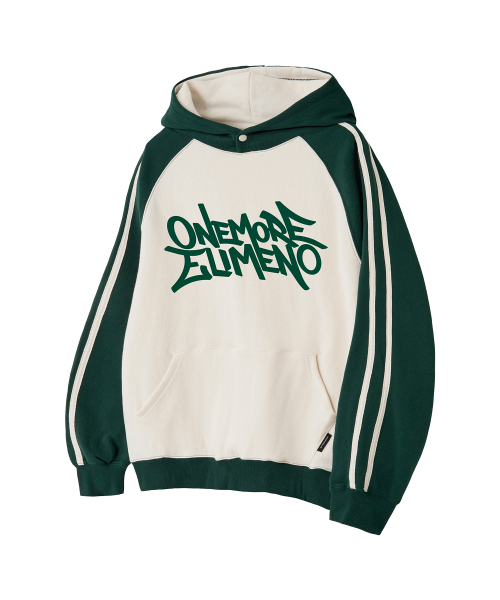 ELIMENO(エリメノ)の「EL ONEMORE ラグランラインフードパーカー 3カラー(パーカー・メンズ・ブルー/ブラック/ワイン/グリーン・SMALL/1/2/3/4)」の8枚目の写真