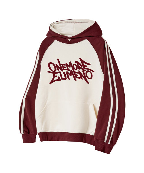 ELIMENO(エリメノ)の「EL ONEMORE ラグランラインフードパーカー 3カラー(パーカー・メンズ・ブルー/ブラック/ワイン/グリーン・SMALL/1/2/3/4)」の7枚目の写真