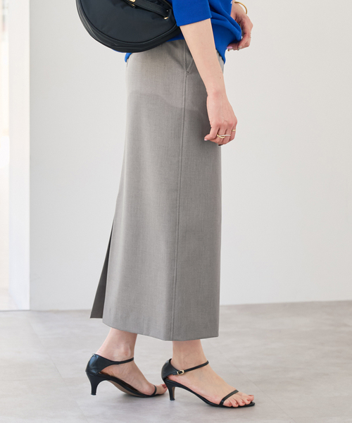 Spick & Span（スピックアンドスパン）の「ドライトロIラインスカート（スカート・レディース・ライトグレー/チャコールグレー・38/36）」の13枚目の写真