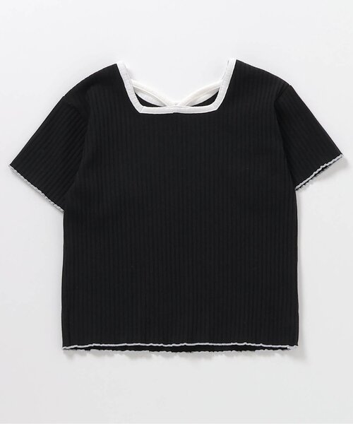 BREEZE(ブリーズ)の「【リンク】前後どっちも着れる メロウリブTシャツ(Tシャツ/カットソー・キッズ・ブルー/ブラック/オフホワイト/レインボー/ピンク・100/90/80/140/130/120/110)」の10枚目の写真