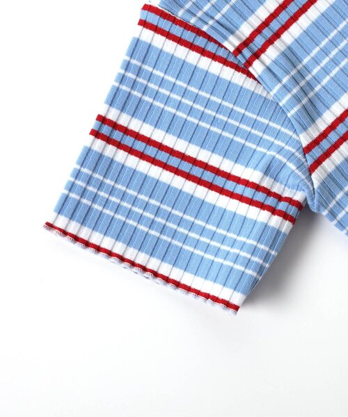 BREEZE(ブリーズ)の「【リンク】前後どっちも着れる メロウリブTシャツ(Tシャツ/カットソー・キッズ・ブルー/ブラック/オフホワイト/レインボー/ピンク・100/90/80/140/130/120/110)」の14枚目の写真