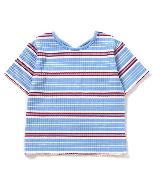 BREEZE(ブリーズ)の「【リンク】前後どっちも着れる メロウリブTシャツ(Tシャツ/カットソー・キッズ・ブルー/ブラック/オフホワイト/レインボー/ピンク・100/90/80/140/130/120/110)」の21枚目の写真