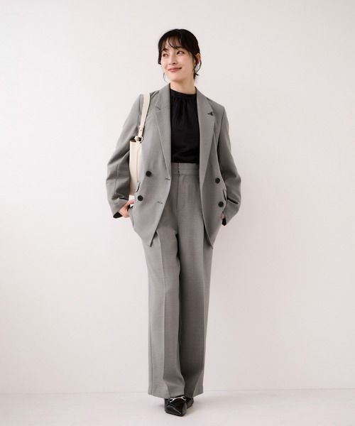 VIS（ビス）の「美easyリネンライクテーラードジャケット/イージーケア・接触冷感・セットアップ対応（テーラードジャケット・レディース・ピンク/ブラック/キナリ/グレー・M/S）」の20枚目の写真