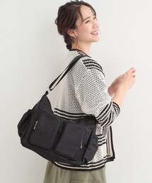 【撥水】ダブルポケットショルダーバッグ