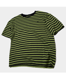 SOMEPLACE MAN（サムプレイス・マン）の「マルチミックス配色ストライプロゴ刺繍ラウンドネック半袖Tシャツ_4COLOR（Tシャツ/カットソー）」