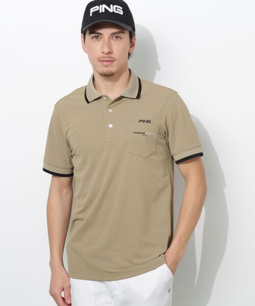 PING(ピン)の「【PING APPAREL】スナップテックス半袖ラインポロシャツ <NATIVE> (MENS)(ポロシャツ・メンズ・ホワイト/ベージュ/ネイビー/ブルー・S/LL1/M/L/LL)」の12枚目の写真
