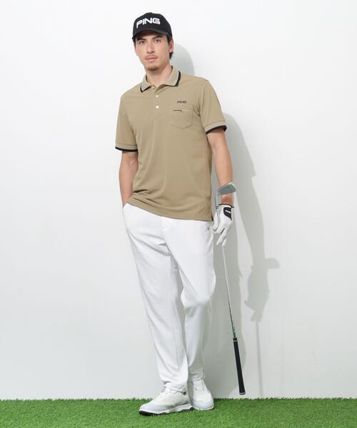 PING(ピン)の「【PING APPAREL】スナップテックス半袖ラインポロシャツ <NATIVE> (MENS)(ポロシャツ・メンズ・ホワイト/ベージュ/ネイビー/ブルー・S/LL1/M/L/LL)」の14枚目の写真