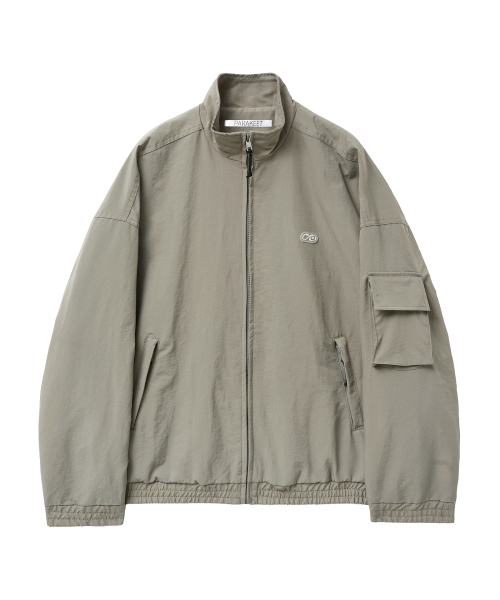 PARAKEET(パラキート)の「ハーフネックナイロンジャケット(ダスティグリーン)(ナイロンジャケット・レディース・モスグリーン・FREE)」の2枚目の写真