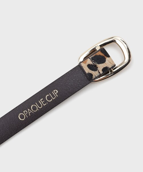 OPAQUE.CLIP(オペークドットクリップ)の「本革ノンホールスライドアニマルベルト(ベルト・レディース・ダークブラウン/ブラック系・00)」の6枚目の写真