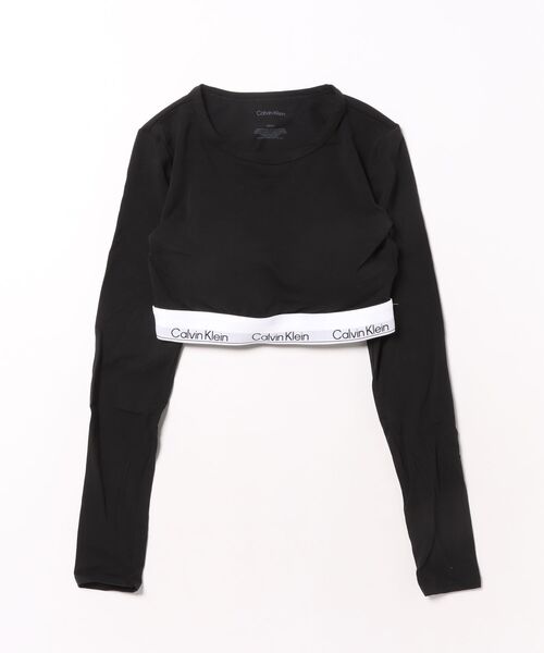 Calvin Klein（カルバン・クライン）の「【Calvin Klein】コットンストレッチ ロングスリーブ ブラレット QF8600（ブラジャー・レディース・ブラック/グレー・S/M）」の2枚目の写真