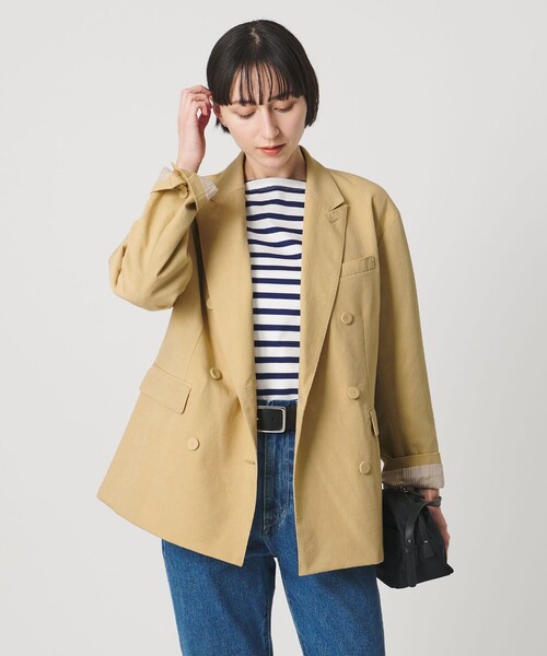 UNITED ARROWS(ユナイテッドアローズ)の「ビッグシルエット 6ボタン テーラードジャケット(テーラードジャケット・レディース・ブラック/ベージュ・36/38)」の21枚目の写真