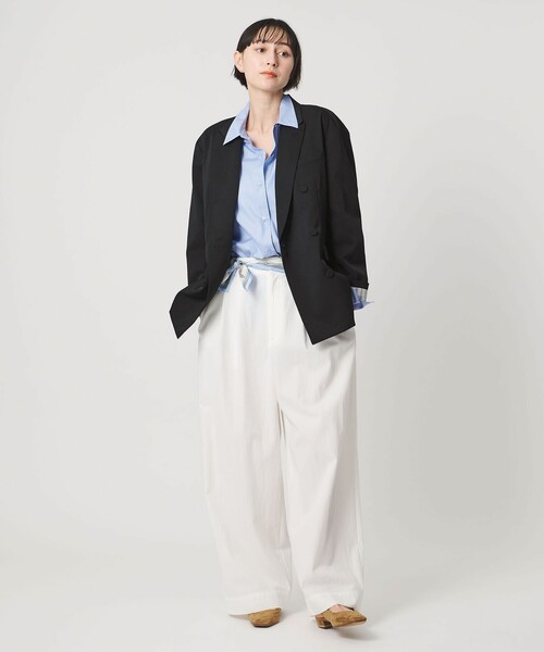 UNITED ARROWS(ユナイテッドアローズ)の「ビッグシルエット 6ボタン テーラードジャケット(テーラードジャケット・レディース・ブラック/ベージュ・36/38)」の3枚目の写真