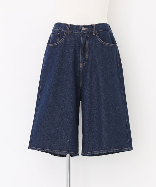 MDR（エムディアール）の「ルーズフィットワイドデニムショーツ【セットアップ対応】（デニムパンツ・メンズ・アイボリー/ネイビー・XL/L/M）」の22枚目の写真
