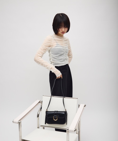 TONER(トナー)の「フラップ金具ミニショルダーバッグ/ロゴプレート付き(ショルダーバッグ・レディース・レッド/ブラック・FREE)」の19枚目の写真