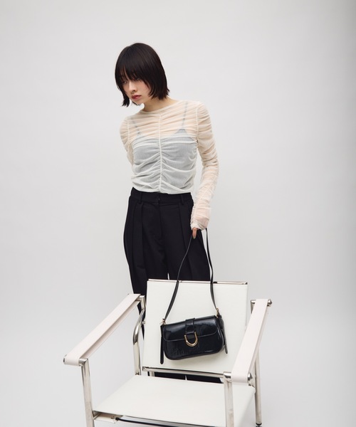 TONER(トナー)の「フラップ金具ミニショルダーバッグ/ロゴプレート付き(ショルダーバッグ・レディース・レッド/ブラック・FREE)」の22枚目の写真