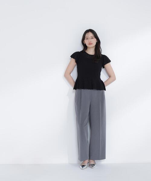 NATURAL BEAUTY BASIC(ナチュラルビューティーベーシック)の「【Oggi.jp掲載】◇透かし編みフリルニット(ニット/セーター・レディース・オフホワイト/レッド/ブラック・FREE)」の16枚目の写真