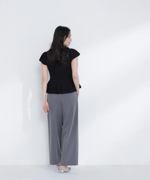 NATURAL BEAUTY BASIC(ナチュラルビューティーベーシック)の「【Oggi.jp掲載】◇透かし編みフリルニット(ニット/セーター・レディース・オフホワイト/レッド/ブラック・FREE)」の18枚目の写真