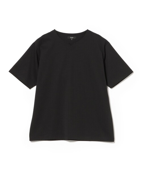 BEAMS HEART(ビームスハート)の「【7/16値下げ】ポンチ キーネック Tシャツ(吸水速乾・毛玉軽減・ユニセックス)(Tシャツ/カットソー・メンズ・ネイビー/ブラック・L/S/M/XL)」の3枚目の写真