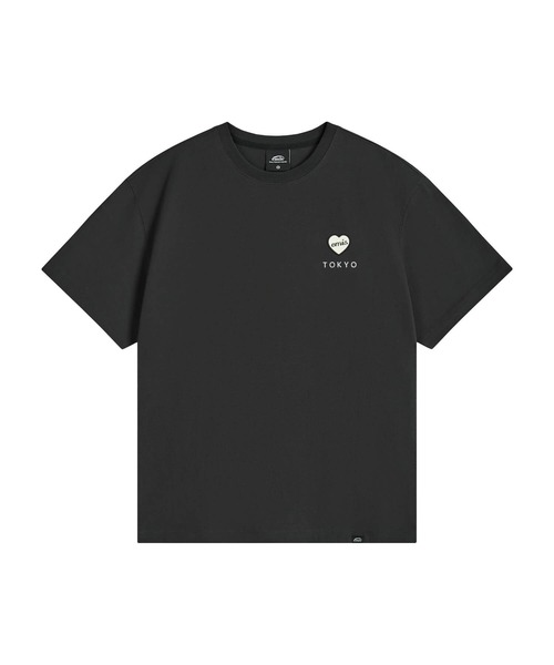 EMIS(イミス)の「TYO HEART RUBBER PATCH T-SHIRT-BLACK(Tシャツ/カットソー・レディース・ブラック・FREE)」の1枚目の写真