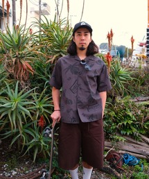 VOLCOM(�{���R��)��VOLCOM �����Y NOZAKA SS AOP SHIRT �����V���c �y2026�N�t�ă��f���z(�V���c/�u���E�X)