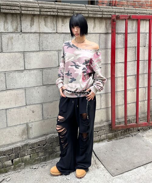 Midnight Move（ミッドナイトムーブ）の「ey camo mtm (pink)（スウェット・レディース・その他・FREE）」の5枚目の写真