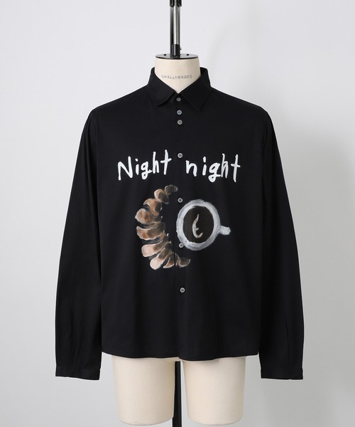 SHINYAKOZUKA(シンヤコヅカ)の「HENRY CUFFS SHIRT WITH PRINTING(ISSUE#8)(シャツ/ブラウス・メンズ・ホワイト/ブラック・MEDIUM/SMALL)」の2枚目の写真