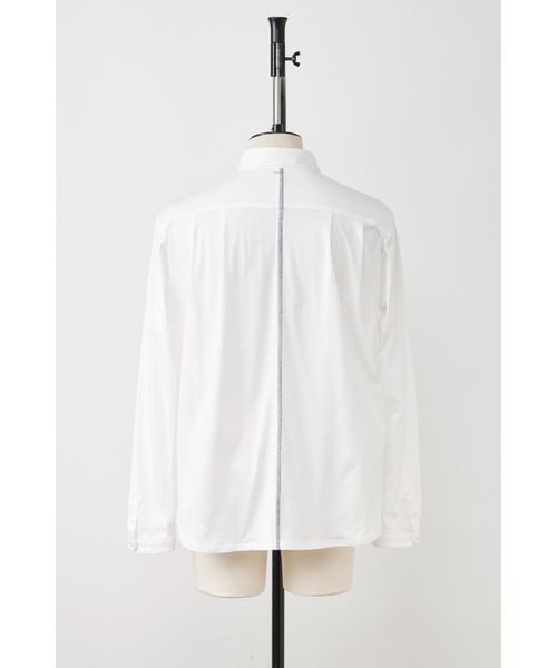 SHINYAKOZUKA(シンヤコヅカ)の「HENRY CUFFS SHIRT WITH PRINTING(ISSUE#8)(シャツ/ブラウス・メンズ・ホワイト/ブラック・MEDIUM/SMALL)」の4枚目の写真