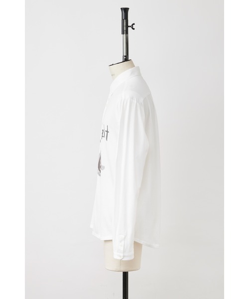 SHINYAKOZUKA(シンヤコヅカ)の「HENRY CUFFS SHIRT WITH PRINTING(ISSUE#8)(シャツ/ブラウス・メンズ・ホワイト/ブラック・MEDIUM/SMALL)」の5枚目の写真